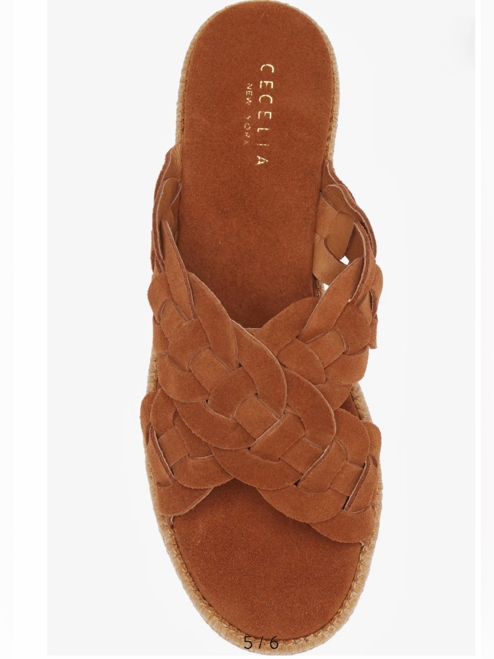 CECELIA NEW YORK "Gester" Braided Suede Platform Slide Sandals NEW
